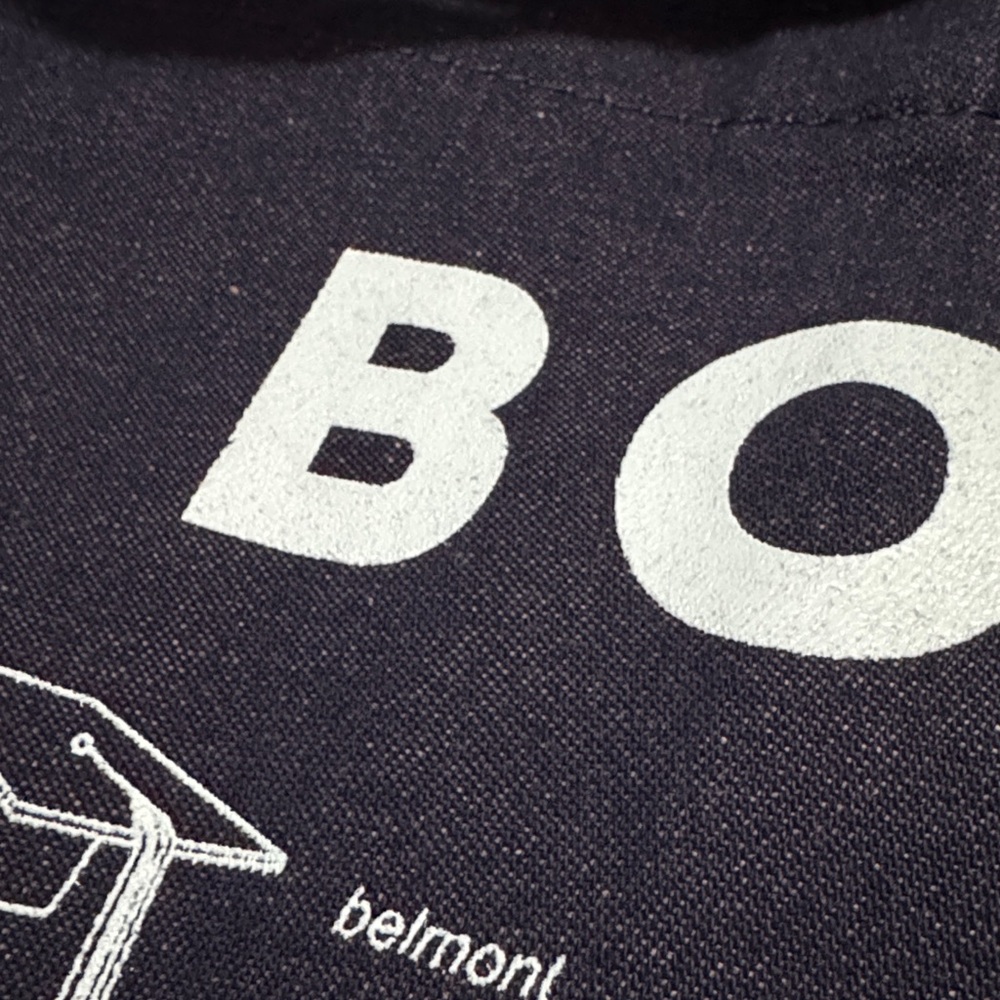 LIKE NEW Boston Tourist Souvenir Tote-Cotton-Navy-White Logo/Single Side - Picture 2 of 12